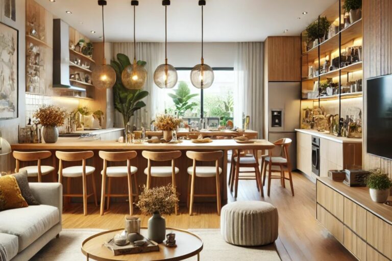 sala com cozinha americana